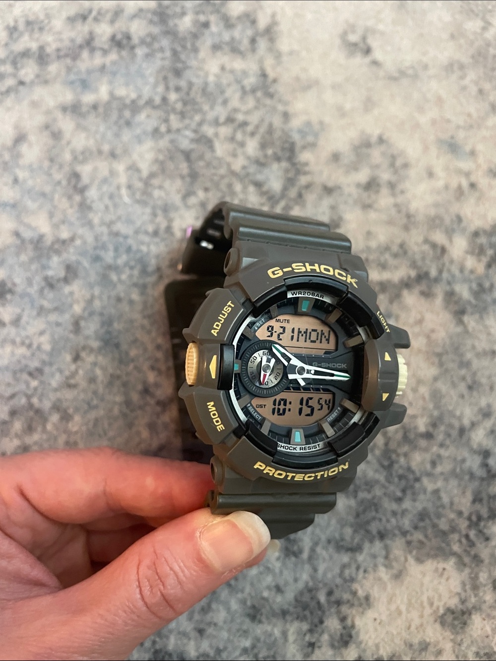 CASIO G SHOCK GA 400PC 8AJF Vintage Gray Digital Watch Timepiece Authentic